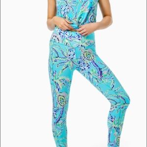Lilly Pulitzer bermuda blue turtle season leggings